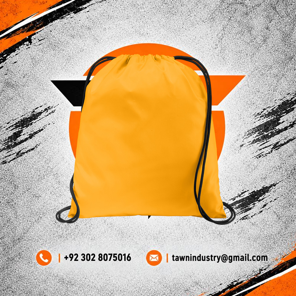  Unisex Lightweight Drawstring Gym Sackpack - Vibrant Yellow / Mustard